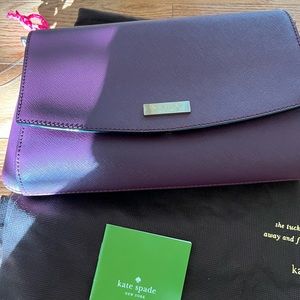 Kate Spade Burgandy Handbag - detachable shoulder strap